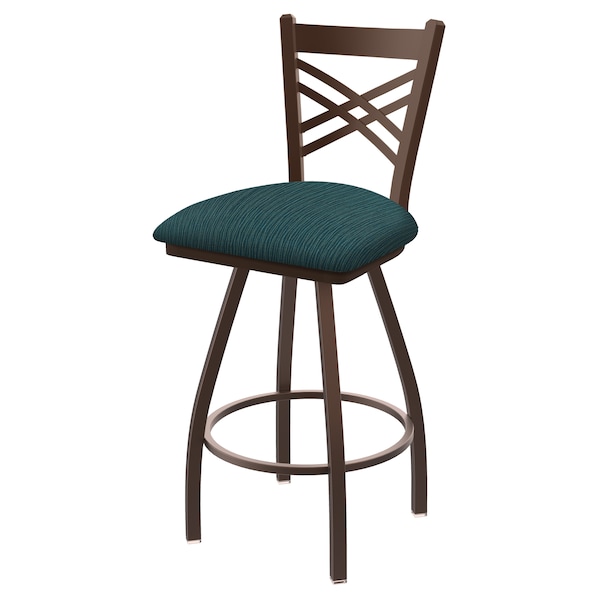 Holland Bar Stool Co 25" Swivel Counter Stool, Brnz Finish, Graph Tidal Seat X820 - main